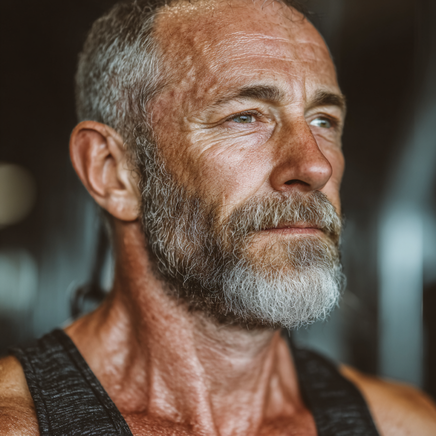 Щаслива пара літнього віку займається спортом